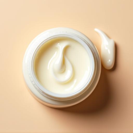 Pote de creme de corpo com manteiga de karité.